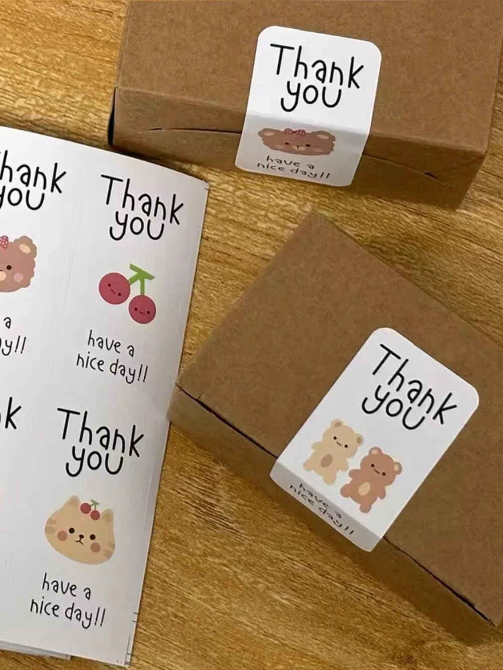 2/$18 Cute Thank You Sticker 100Pcs